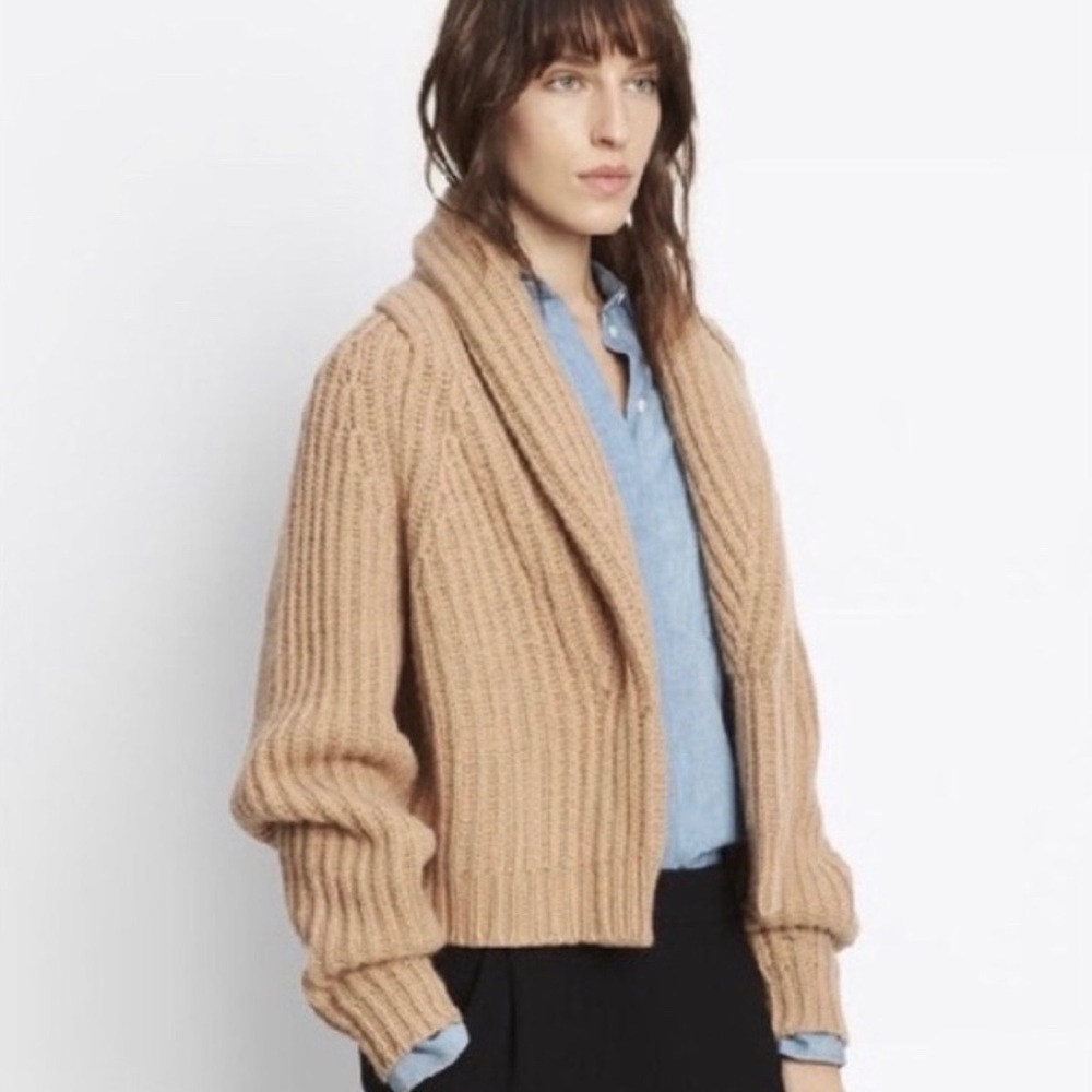 Vince Camel Grandpa Shawl Sweater